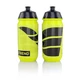 Sports Water Bottle Nutrend Tacx Bidon 019 500 ml - White with Light Blue Print - Yellow with Black Print