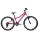 Juniorský dievčenský bicykel Kross LEA JR 1.0 24" - model 2021 - ružová/modrá/fialová