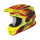 Cassida Cross Pro Motocross-Helm - rot/gelb fluo/schwarz