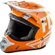 Motocross Helmet Fly Racing Kinetic Burnich - Orange-White