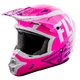 Motocross Helmet Fly Racing Kinetic Burnich - Neon Pink/White/Purple