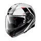 Motorcycle Helmet Nolan N100-5 Hilltop N-Com P/J - Glossy Black - Metal White