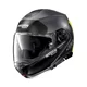 Motorcycle Helmet Nolan N100-5 Plus Distinctive N-Com P/J - Flat Black - Flat Lava Grey-Yellow