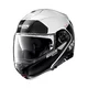 Moto helma Nolan N100-5 Plus Distinctive N-Com P/J - Flat Black - Metal White