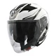 Motorcycle Helmet Yohe 878-1M Graphic - Pink - White