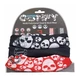 Univerzálny multifunkčný nákrčník Oxford Comfy 3-pack - Harley Davidson colors - Skulls