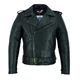 Leather Motorcycle Jacket BSTARD BSM 7830 - Black