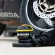 Motorcycle Lock w/ Integrated Bolt-Down Anchor Oxford Beast Floor Lock Black/Yellow