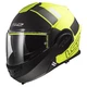 Flip-Up Motorcycle Helmet LS2 FF399 Valiant Lumen / H-V Yellow - Nucleus Black Glow Green - Prox Matt H-V Yellow Black