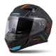 Motorcycle Helmet Cassida Integral 3.0 Turbohead - Black Matte/Gold - Matt Black/Orange/Blue
