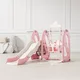 Children’s Slide w/ Swing Set & Basketball Hoop inSPORTline Nebelino - Pink