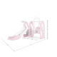 Children’s Slide w/ Swing Set & Basketball Hoop inSPORTline Nebelino - Pink