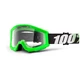 Motocross Goggles 100% Strata - Arkon Light Green, Clear Plexi with Pins for Tear-Off Foils